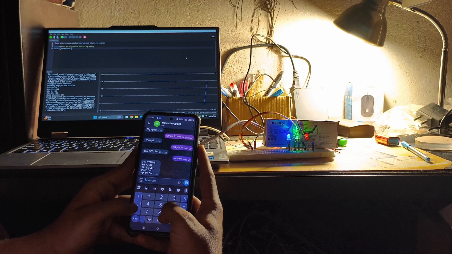 Kritish Mohapatra (@KritishIoT) — Hey everyopne on @X 𝐈 𝐛𝐮𝐢𝐥𝐭 𝐦𝐢𝐜𝐫𝐨𝐜𝐥𝐚𝐰𝐮𝐩 𝐚𝐧 𝐀𝐈-𝐩𝐨𝐰𝐞𝐫𝐞𝐝 𝐄𝐒𝐏𝟑𝟐 𝐆𝐏𝐈𝐎 𝐜𝐨𝐧𝐭𝐫𝐨𝐥𝐥𝐞𝐫 𝐢𝐧 𝐌𝐢𝐜𝐫𝐨𝐏𝐲𝐭𝐡𝐨𝐧! The idea is simple